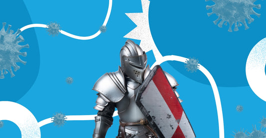 A photo of Knight defending against viruses